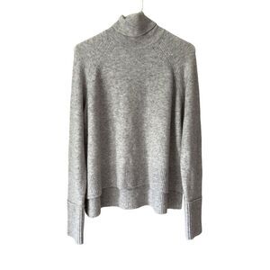 J. Crew Merino Wool Alpaca Blend Gray Turtleneck sweater size M